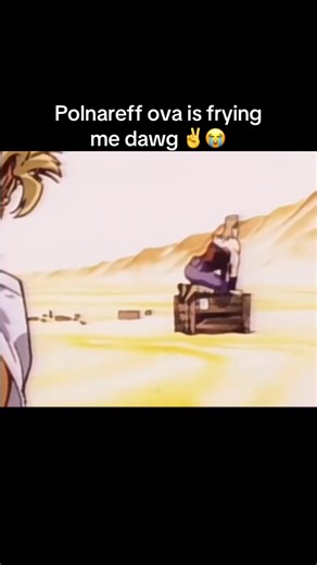 I think this was when they were fighting that blind guy #fyp #jjba #jjbaova #polnareff