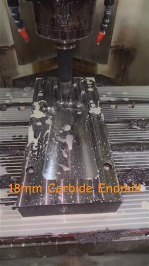Mold Cavity machining with 17.5 end mild cutter