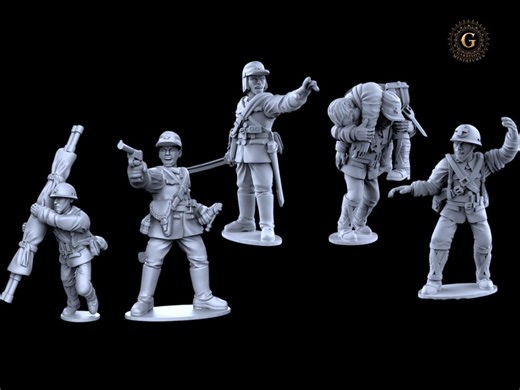 Japanese HQ Figures: 28mm WW2 Wargame & Diorama Miniatures - Etsy