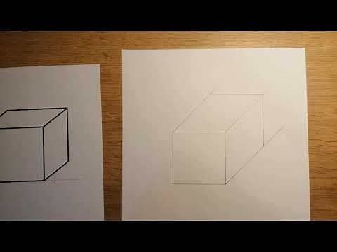 Oblique Cube Drawing