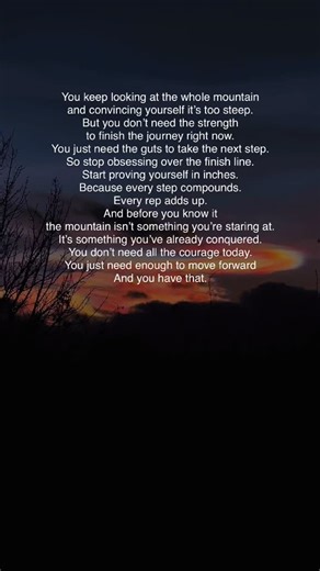 Jordan Ferrone on Instagram: "Stop obsessing over the finish line."