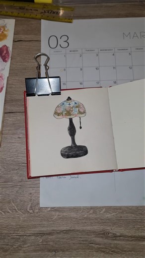 Watercolor vintage lamp painting ✨️#watercolor #watercolorpainting