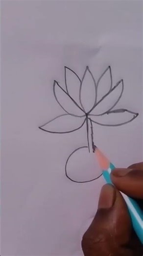 easily draw a lotus 🪷 using letter Y | #drawing #art #easyartlover #kriticuteart #youtubeshorts