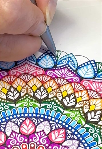 The Vibrant Journey of Creating a Rainbow Mandala Art