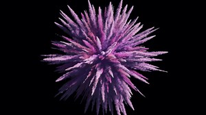 Download Animation of a colored explosion of a powder. 3D rendering. for free
