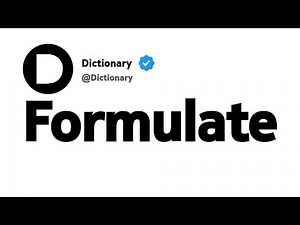 Formulate Significado Em Português