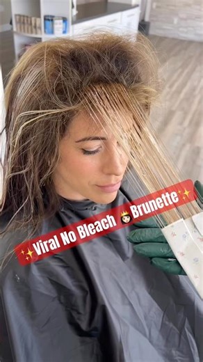 ✨No Bleach Brunette Hair Color Using High-Lift Color ✨ Healthy Dimensional Technique👸🏻