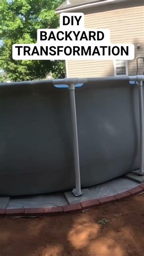 DIY pool install 20x52 backyard transformation #diybackyard #intexpool #abovegroundpool #familyvlog