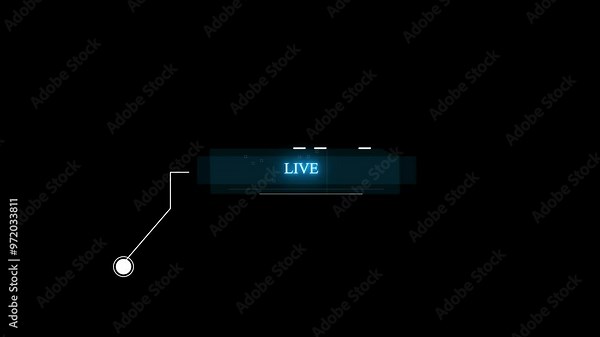 LIVE Lower third animation of media person or tv news title, news studio animation of call out box