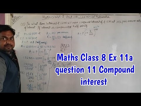 Compound Interest when interest compounded half yearly || class 8 math