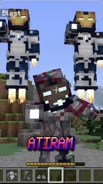 Eu virei o Homem De Ferro no Minecraft! #shorts #marvel