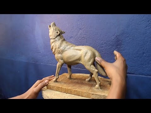 How to make wolf with clay | clay modelling animals