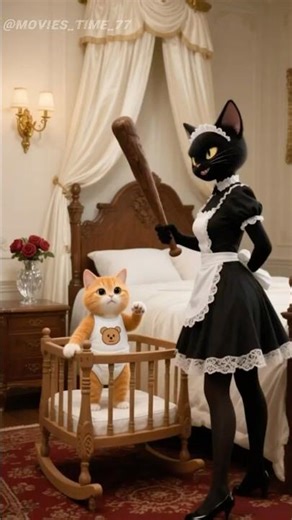 Mischievous Maid Gives Baby Cats a Colorful Makeover 😱🐾 | Funny Kitten Short Part 1