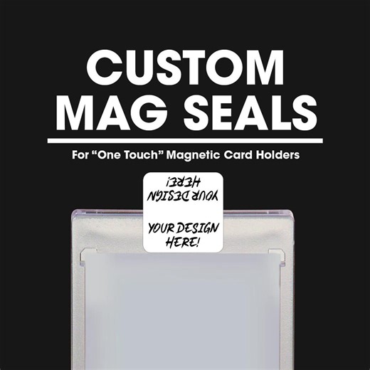 Custom 'one Touch' Magnetic Card Holder Seals | Printed Logo Sticker for Sports Card Pokemon Business Marketing, Breakers, Display - Etsy