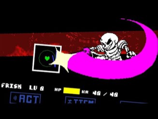 skeleton man attacks a heart