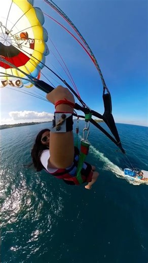 Flying Above Paradise 🪂 Andaman Parasailing | Honeymoon Diaries 😍 #HoneymoonDiaries #CoupleGoals