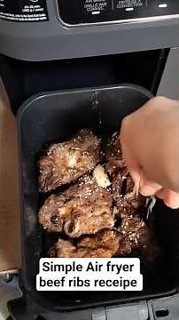 Simple methods of making Air fryer beef rib(Chinese grill VS Barbecue) #grilld #beefribs #airfryer