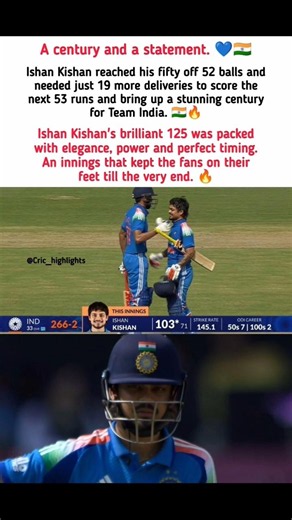 Ishan Kishan's Blazing Century! 🔥 125 Off Just 79 Balls 🥶 #ishankishan #indvsafg #shorts #teamindia