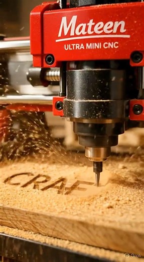 Small machine, big precision – watch this mini CNC turn simple wood into perfect carving.”