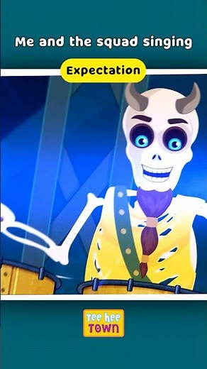 Brother Skeleton Tries To Sing 😄 💀#teeheetown #kids #shorts #skeletons
