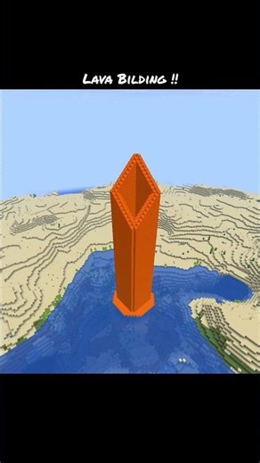 Only Lava + Water = This Crazy Minecraft Build! 😱 #minecraft