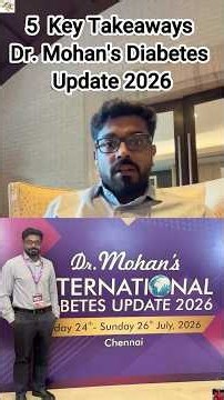 5 Biggest Clinical Pearls from Dr. Mohan’s Diabetes Update 2026 | Fatty Liver#diabetes