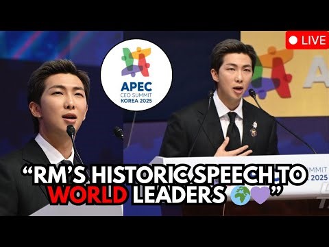 BTS RM Delivers Historic Speech at APEC Summit | Calls for Global Support for Creators