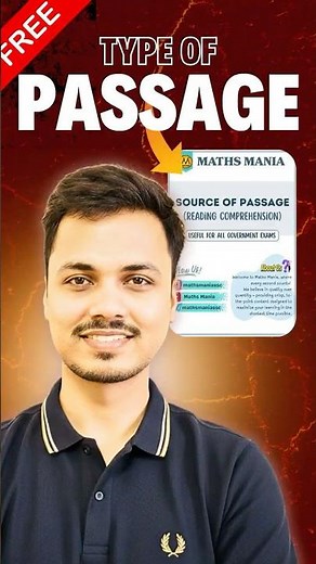 How to Identify Passage Type in Reading Comprehension #ssc #shorts #English