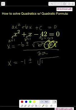 Solving Quadratic with the Quadratic formula (including a silly song) #algebramadeeasy #mathhelp