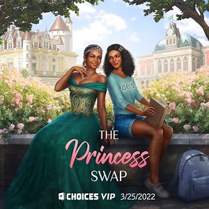 Which life would you choose if given the opportunity? Get ready for tomorrow’s VIP debut of The Princess Swap! 🌼 👸 🌹 | Choices