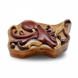Octopus Wooden Puzzle Box - Wooden Octopus Jewelry Box - Handmade Octopus Art - My Octopus Teacher Inspired - Octopus Lover Gift Idea - Etsy Australia