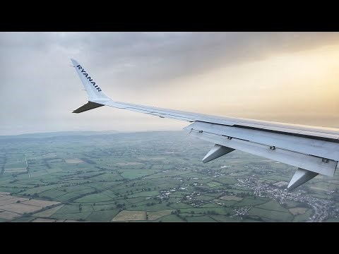 FULL APPROACH AND HARD RYANAIR LANDING AT BRISTOL AIRPORT! Ryanair Boeing 737 MAX 8-200