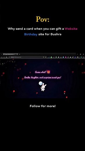 Personalized Birthday Wish Website | HTML & CSS Short Project 💖