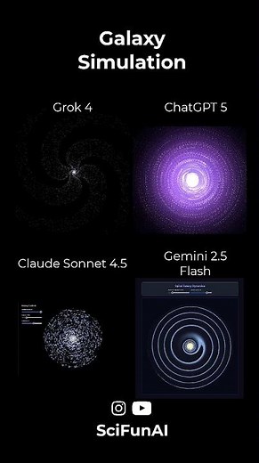 How 4 Different AI Models Simulate a Galaxy!?
