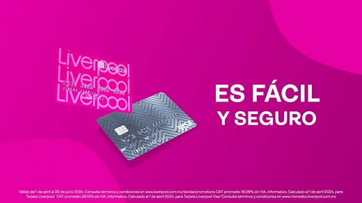 Tu primera compra con tarjetas Liverpool es muy fácil. Entra a liverpool.com.mx o Liverpool Pocket, selecciona y paga. | Liverpool