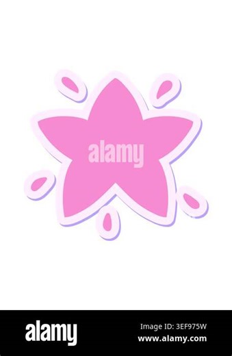 pressure popping animation of a shining cartoon star sticker Stock Video Footage - Alamy