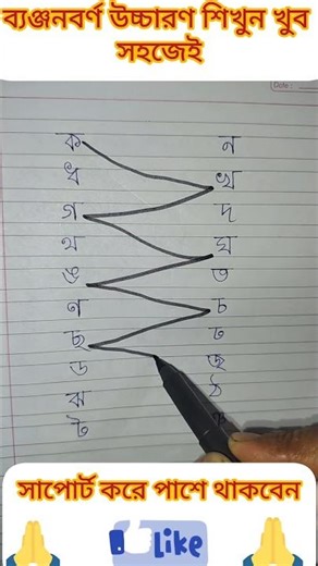 Consonants A, B, C, D, E Bengali alphabet #video #education #home #baby