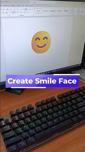 to Make a Smiley Face in MS Word with :) Symbol