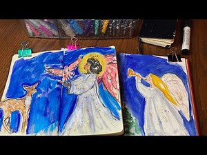 Simple Christmas Angels 🎨✨ How to Draw and Paint Art Tutorial