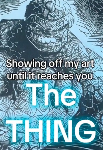 Showing off The Thing art. #thething #marvelfanart #fanart #thethingart #drawingcomicart