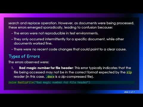 Resolving Bad magic number for file header and EOFError Issues with python-docx