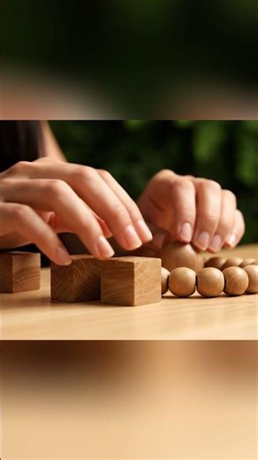 ASMR: Tapping Sounds with Wooden Blocks & Beads 🪵 #RelaxingSounds #ASMR #AI