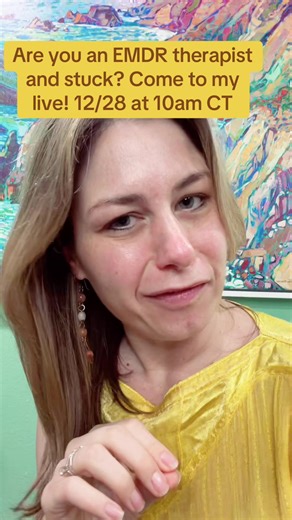 Feeling stuck as an EMDR therapist? Join me live to talk through common roadblocks, clarify the protocol, and figure out next steps when reprocessing isn’t moving. Bring your questions and your stuck points. #emdr #EMDRtherapist #TherapistTraining #EMDRconsultation #TherapyEducation