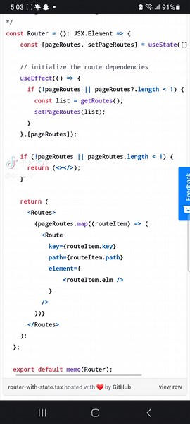 #React dynamic routes with state management. Use a #JSON file to define your routes based for different software editions. #Javascript