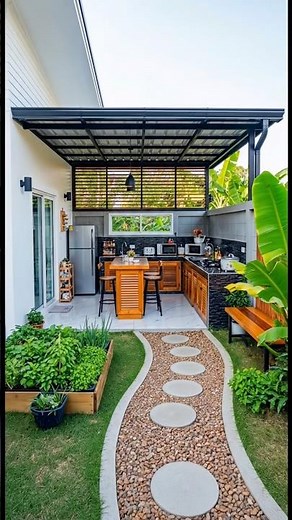 The ultimate outdoor kitchen build is absolutely unreal #renovation #diy #beforeandafter