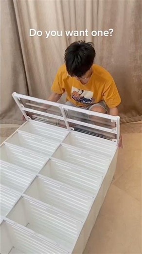 This 3-Minute Foldable Shoe Cabinet Is Magic! 👟📦 | Best Home Hack #shoebox #shoehack #homehacks #fyp