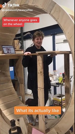 Walking on a Human Hamster Wheel Experience