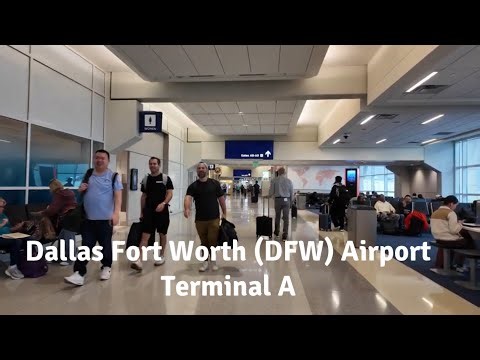 Dallas Fort Worth (DFW) International Airport Terminal A - Walking Tour [4K]