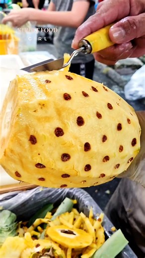 735K views · 4.3K reactions | Best Pineapple Eye Remove Tool! #streetfood #reelsvideo #food | Street food girl | Facebook