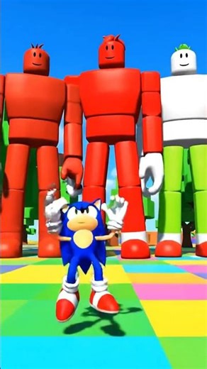 sonic versus gaint Roblox #action #marvel #acting #ai #superhero #viral #sonic